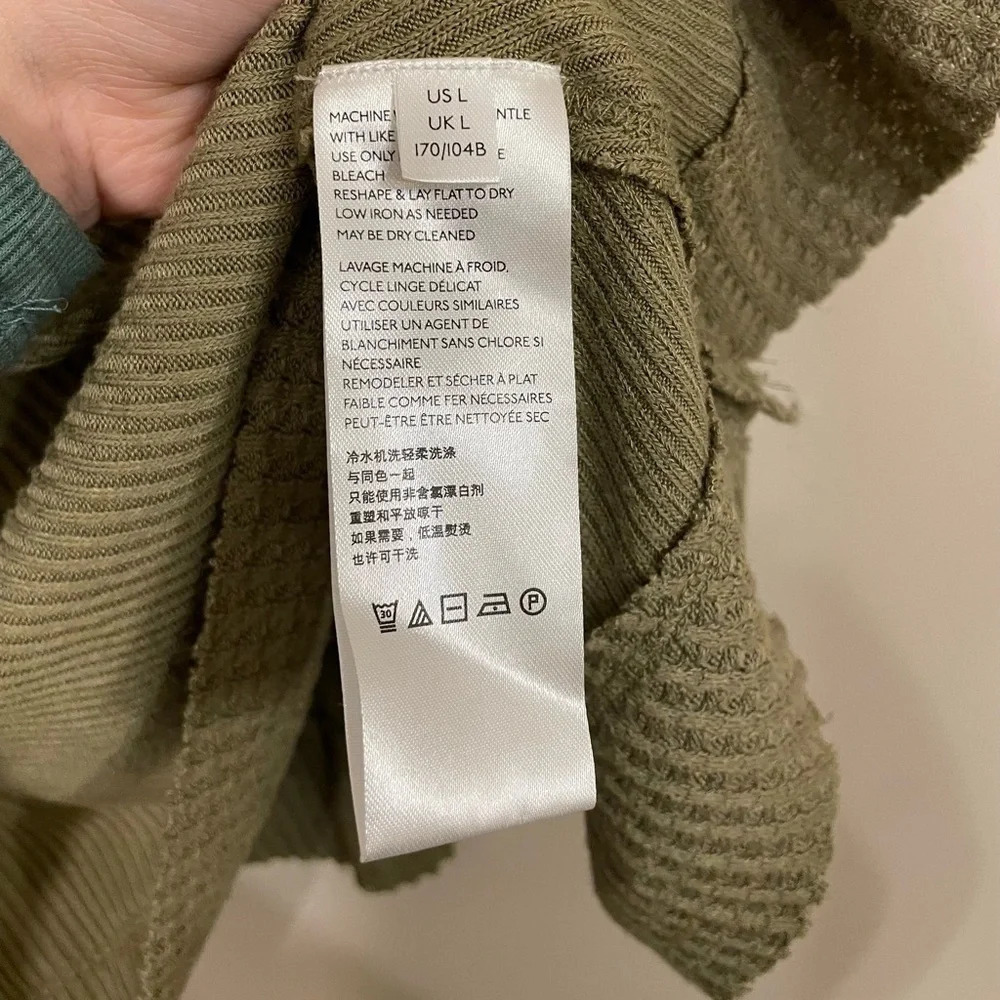 We the Free | Women's New Love Olive Green Scoop Back Ribbed Raw Hem Tank Large - Picture 4 of 8